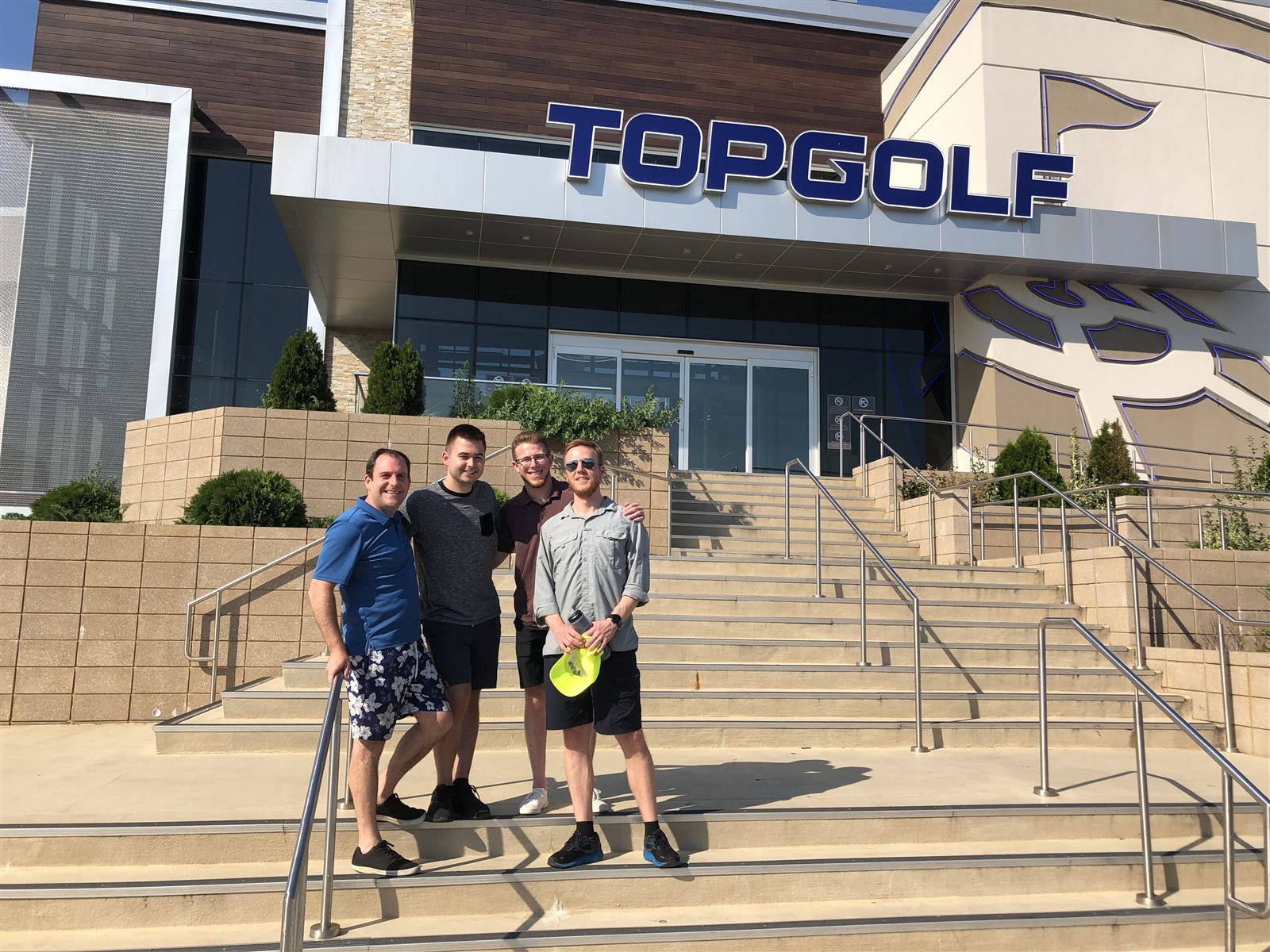 The Blue Engine team outside Topgolf